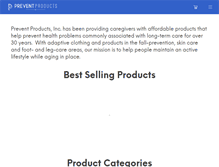 Tablet Screenshot of preventproducts.com